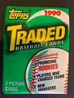 1990 Topps Traded Baseball Wax Pack, 7 Cards