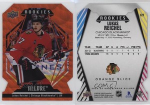 2022 Upper Deck Allure Rookies Orange Slice Die-Cut Lukas Reichel #127 Rookie RC