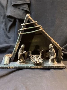 MCM Italia Fontanini Juego de 5 Figuras y Establo - Sagrada Familia, Vaca, Burro Pesebre - Imagen 1 de 12