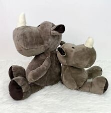 Huggable Plush Jungle RHINO Teddy Anxiety Autism Stress Relief Special Needs
