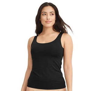 Jockey Essentials Underarm Tank Top Women's Size S Black Spandex Blend - Picture 1 of 3