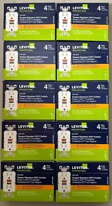 10 Unit of 4 Pack - Leviton GFTR1-R4W 15A 125V GFCI Outlet (40 PCS Total) - Picture 1 of 2