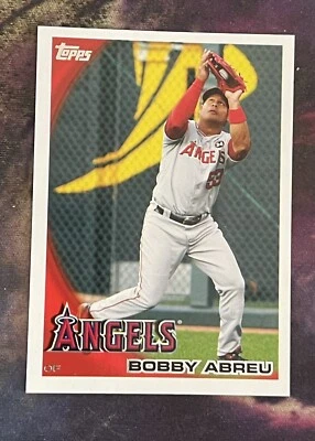 TOPPS 2010 MLB BOBBY ABREU #15 OUTFIELD LOS ANGELES ANGELS BASEBALL CARD - Image 1 of 2