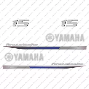 Yamaha 15PS Viertakt Außenborder Aufkleber Sticker Set Reproduktion 2013 15 - Bild 1 von 1