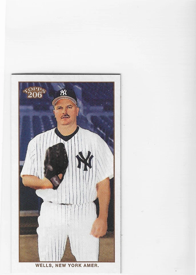 Mini oso polar negro trasero Topps 206 2002 - David Wells #210 Foto 1 de 1