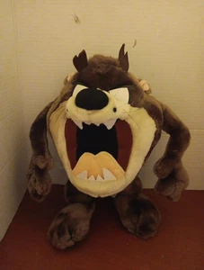 Vintage Taz Tasmanian Devil Looney Tunes Applause Plush 1997 Bendable Legs 10” - Picture 1 of 11