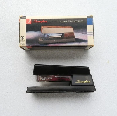 Vintage Black Swingline 737 Half Strip Stapler w/Box - Image 1 of 4