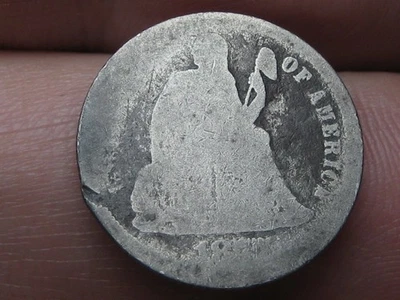 1877 P Seated Liberty Silver Dime- Philadelphia, About Good Details - Image 1 of 4