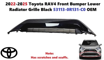 2022-2025 Toyota RAV4 Front Bumper Lower Radiator Grille Black 53113-0R131-C0 - Image 1 of 4