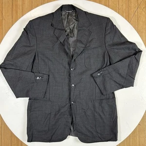 ERMENEGILDO ZEGNA Neiman Marcus Men’s 46 R 95% Wool Blazer Coat Jacket Gray - Picture 1 of 10