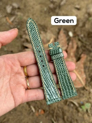 Custom Lizard Leather Watch Strap Band 14mm 16mm 17mm 18mm 20mm 22mm 24mm - Image 1 of 4
