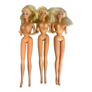 Lote de 3 Barbie Muñeca Desnuda Años 90 Rubias Para ÚNICA O Piezas Superestrellas - Imagen 1 de 10