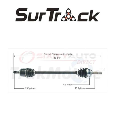 SurTrack CV Axle Shaft for 1991-1993 Nissan NX 1.6L L4 - Constant Velocity cp Foto 1 de 4