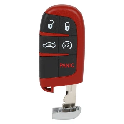 For Dodge Challenger Charger Chrysler 300 Uncut Shell Case Red Remote Key Fob Foto 1 de 4