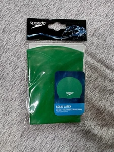 Speedo Solid Latex Swimming Swim Cap - Green, Unisex UV Protection Flexible - Picture 1 of 5