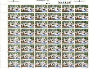 Estampillas GB 1968 British Bridges 9d SG764 bloque de semáforo de 48 MNH - Imagen 1 de 1