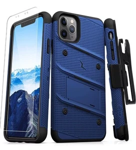 Zizo Bolt Bundle for iPhone 11 Pro 5.8" Holster Case with Glass Protector - Blue - Picture 1 of 3
