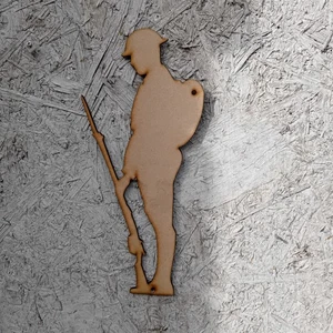 2x Silhouette War Memorial British Army Tommy Soldat Figur Wandhalterung 10" hoch - Bild 1 von 1