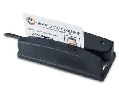 ID Tech Omni WCR3227-600S Bar Code Magnetic Stripe Reader Serial - Image 1 of 3