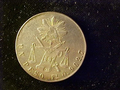 MEXICO BALANCE SCALE PESO 1873 Pi O EF - Image 1 of 2