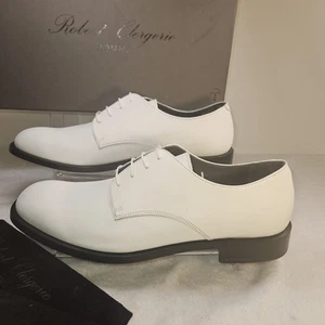 Robert Clergerie Weiß Leder Schnürschuhe Herren Oxford-Schuhe Neu mit Karton 9,5 US/42,5 EU - Bild 1 von 12
