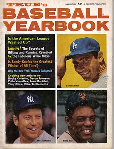 1966 True's Baseball magazine Sandy Koufax Los Angeles Dodgers,Mantle, Mays GOOD - Picture 1 of 1