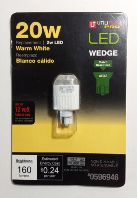 UTILITECH (falsificado) eléctrico 20 vatios 2w LED paisaje bombilla cuña Foto 1 de 2