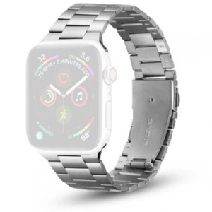 Bracelet Montre Compatible Pour Apple 1 2 3 (42 MM) / 4 5 (44 MM) Métal Argent - Photo 1 sur 1