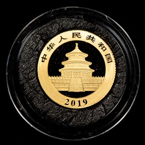 2019 50 Yuan China 3 Gram Gold Panda Coin - BU - SKU-G3302 - Picture 1 of 4