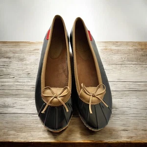 Scarpe ballerine Chooka Duck Skimmer nere marroni misura 10 fiocco gomma - Foto 1 di 10