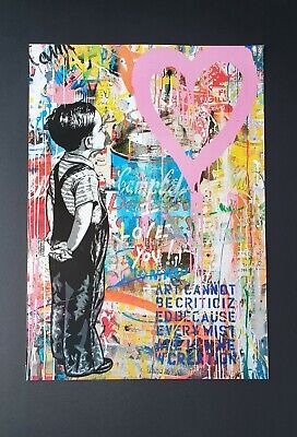 Thierry Guetta-Mr.Brainwash  With All My Love  Street Art, Pop Art + COA Poster • 215€