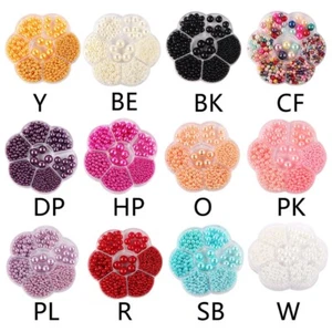 3mm 4mm 6mm 8mm 10mm 12mm 12colors Round Fake Pearls Beads DIY Craft Necklaces - Picture 1 of 12