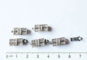 Konvolut,  Schließen, rhodiniert mit Swarowski Similis - Bild 1 von 2