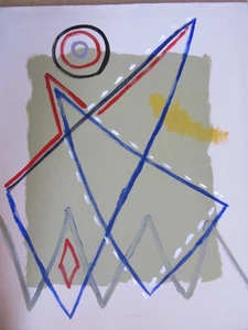 ABSTRACT PAINTING MODERNIST Bay Area EXPRESSIONISM Dr Gross JEWISH ARTIST LISTED - Picture 1 of 8