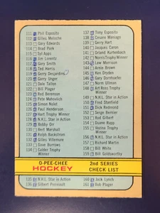 1972-73 tarjeta de hockey OPC O-Pee-Chee #190 marcada lista de verificación bajo grado G/F/P - Imagen 1 de 2