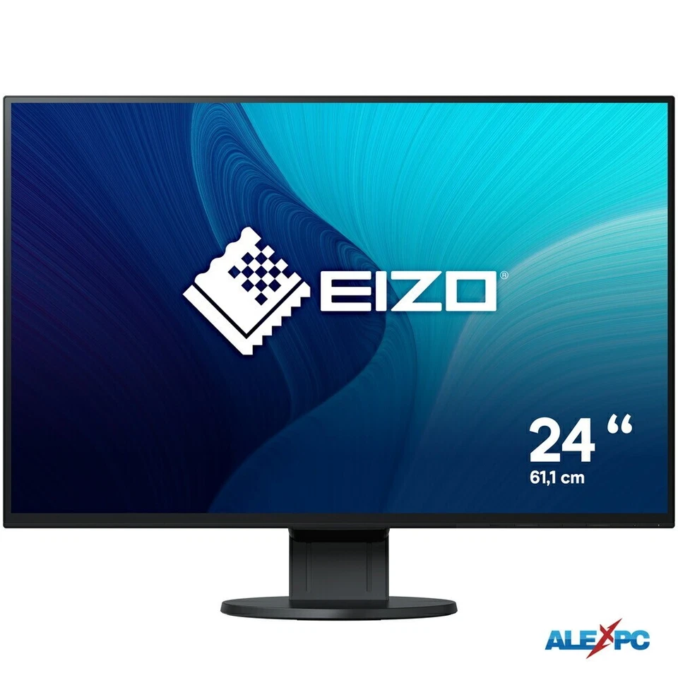 EIZO FlexScan EV2456-BK WUXGA LCD 24.1 inch Frameless Color LCD Monitor Black - Image 1 of 4