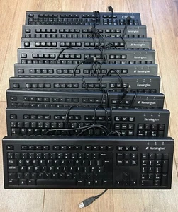 9 x Kensington Keyboards Wired USB Value Keyboard - P/N  1500109BUK - Picture 1 of 4