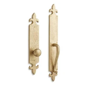 Signature Hardware Cousteau Solid Brass Entrance Dummy Set, Satin Brass - Picture 1 of 1