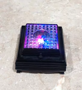 Stationary 3 LED Light Base Laser Eched Crystal Display Stand Battery Powered - Picture 1 of 3