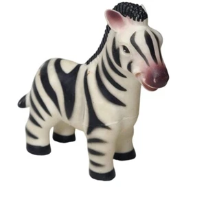 2009 Zebra Rubber Figure Kids Baby Bath Toy Wild Zoo Animal Africa - Picture 1 of 12