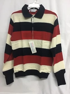 Men's Heritage Collection 1/4 Zip Striped Sweater Xl 100% Orlon Acrylic NWT V158 - Picture 1 of 3