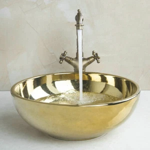 Flora Vaso Vetro Piano Lavoro Vasca Lavabo Cromato Cascata Rubinetto - Foto 1 di 8