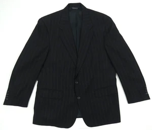 NWOT Burberrys 100% Pure Wool Pinstriped 2 Button Blazer Sport Coat Jacket 47 - Picture 1 of 9