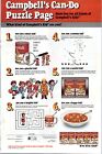 Vintage 1989 Campbell's Soup Can-Do Puzzle Page print ad - Comic Book size
