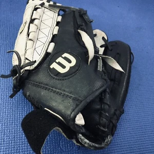 "Guante de béisbol Wilson 11,5"" doble bisagra A350 negro lanzamiento a la derecha" - Imagen 1 de 10