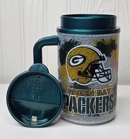 Green Bay Packers McDonald’s Coca-Cola Travel Mug Plastic Cup 1996 NFL Promo Cover