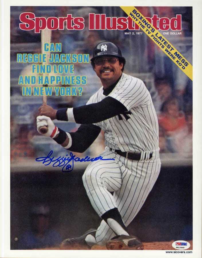 Reggie Jackson SIGNED Sports Illustrated 11x14 Print Yankees PSA/DNA AUTOGRAPHED - Image 1 of 1