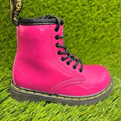 Dr. Martens Brooklee B Toddler Size 7C Pink Black Walking Outdoor Side Zip Boots - Image 1 of 4
