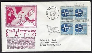 1127 C. Stephen Anderson FDC - Red Cachet - 10th Anniversary of NATO, 1949-1959 - Picture 1 of 1
