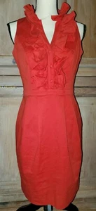 Marc New York Andrew Mark Kleid Tomatenrot Rüschen Größe 4 *S24 - Bild 1 von 10